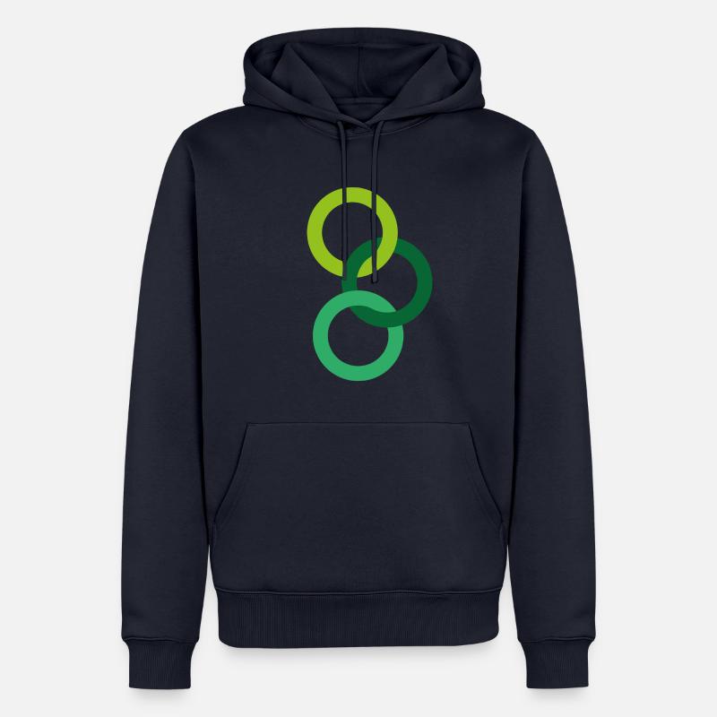 Conception de l’anneau - Sweat à capuche Premium bio Homme - bleu marine