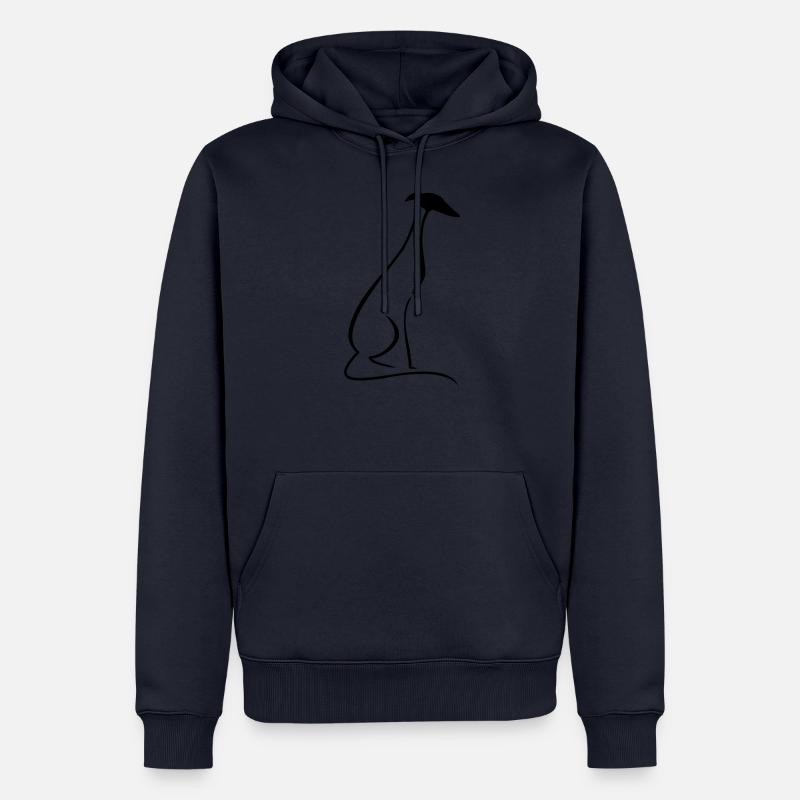 Sitzender Windhund - Männer Premium Bio Hoodie - undefined