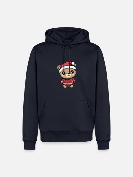 Bear Christmas Comic - Men’s Premium Organic Hoodie - navy