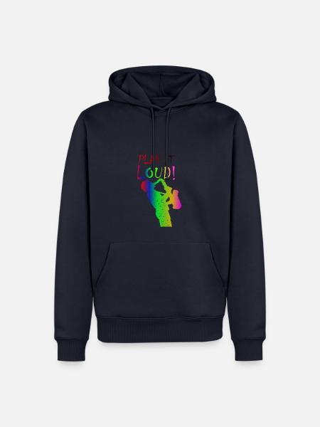 Saxophon Musik Laut - Männer Premium Bio Hoodie - Navy