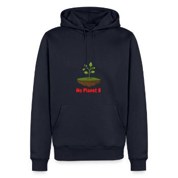No Planet B - Sweat à capuche Premium bio Homme - bleu marine - Devant - Nico (187cm)