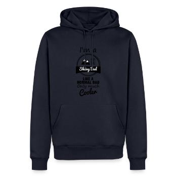 Skiing dad vater papa - Männer Premium Bio Hoodie - Navy - Vorne - Nico (187cm)