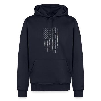 I Married My Hero Proud Veteran... - Männer Premium Bio Hoodie - Navy - Vorne - Nico (187cm)