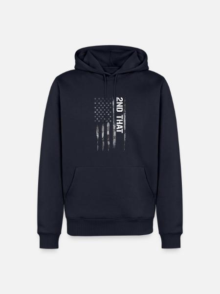 2nd That - American Flag - Männer Premium Bio Hoodie - Navy