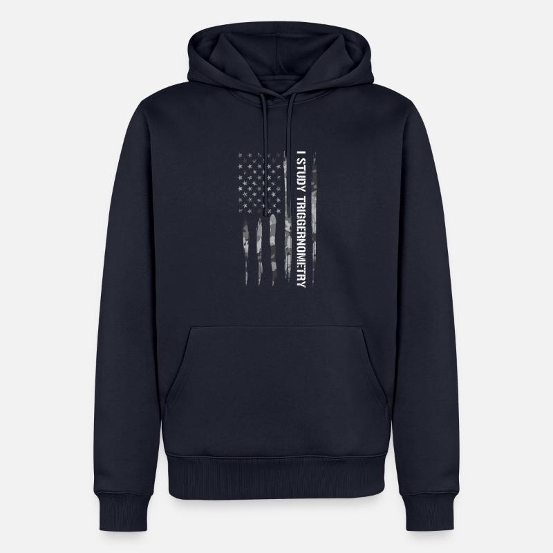 I Study Triggernometry - Männer Premium Bio Hoodie - Navy