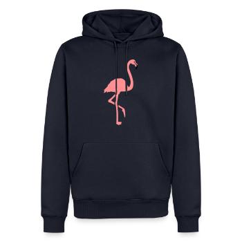 Flamant - Sweat à capuche Premium bio Homme - bleu marine - Devant - Nico (187cm)