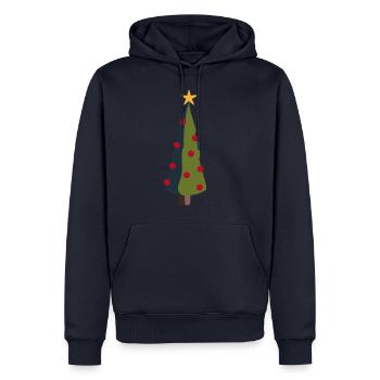arbre de Noël - Sweat à capuche Premium bio Homme - bleu marine - Devant - Nico (187cm)