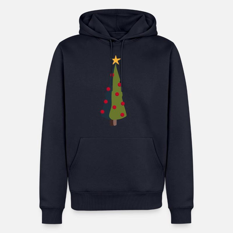 arbre de Noël - Sweat à capuche Premium bio Homme - bleu marine