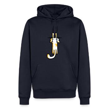 scratching kitty - Katze - Cats - lustig -Tier-Cat - Männer Premium Bio Hoodie - Navy - Vorne - Nico (187cm)