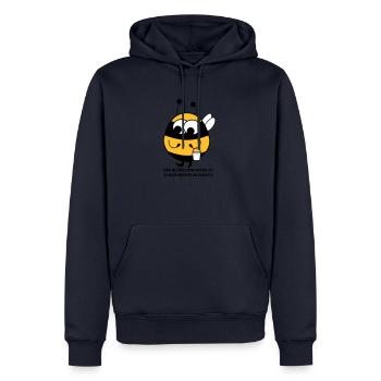 Biene mit Eimer - Männer Premium Bio Hoodie - Navy - Vorne - Nico (187cm)