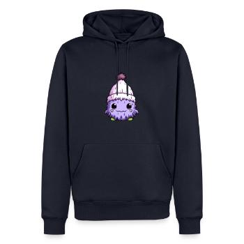 Erkältung Winter Virus Comic - Männer Premium Bio Hoodie - Navy - Vorne - Nico (187cm)