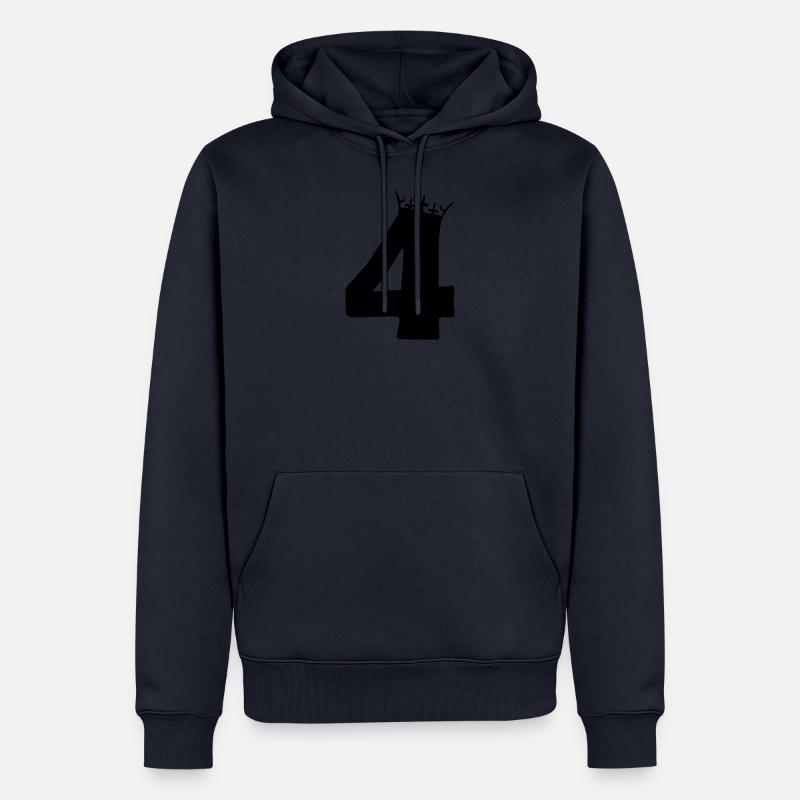 4 roi - Sweat à capuche Premium bio Homme - bleu marine