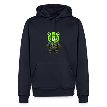Bear Winter Comic - Men’s Premium Organic Hoodie - navy - Front - Nico (187cm)