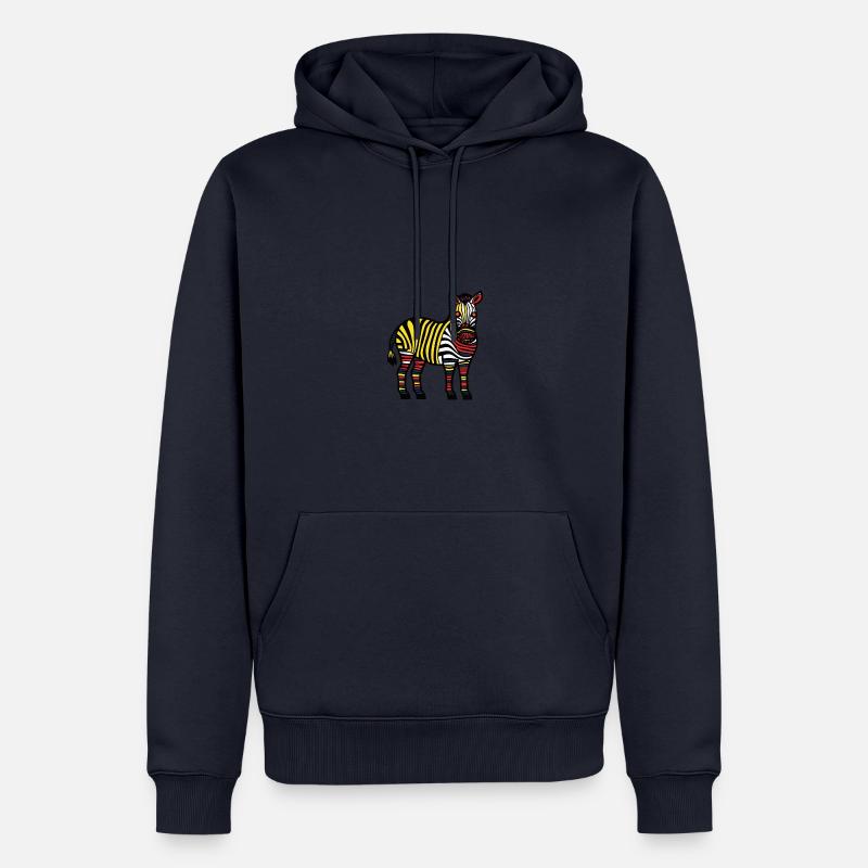 Zebra Halloween Tier - Männer Premium Bio Hoodie - Navy