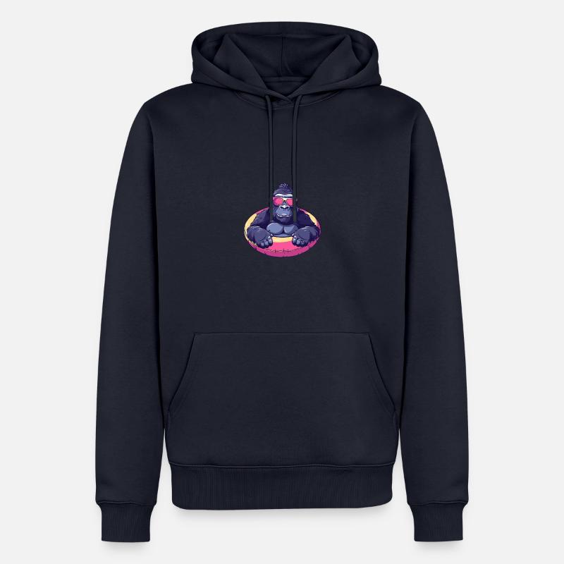 Gorilla Comic Cool - Männer Premium Bio Hoodie - Navy