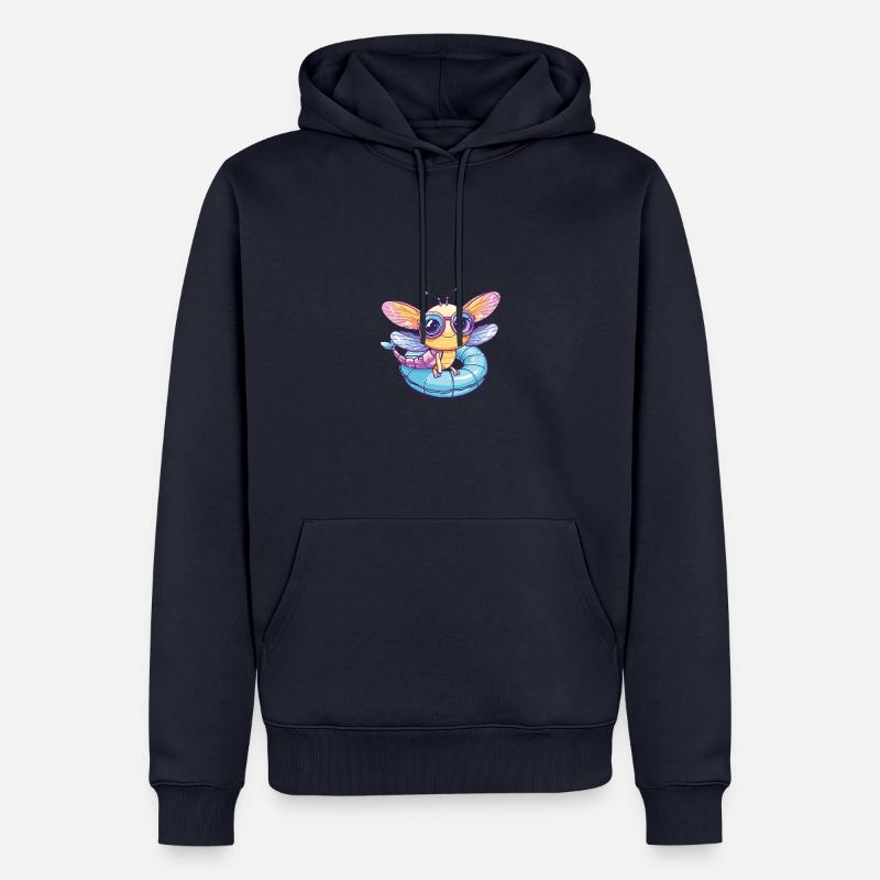 Libellule Bande Dessinée Cool - Sweat à capuche Premium bio Homme - bleu marine