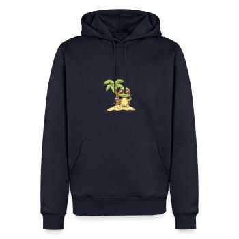 Turtle, Island, Summer, Palm - Men’s Premium Organic Hoodie - navy - Front - Nico (187cm)