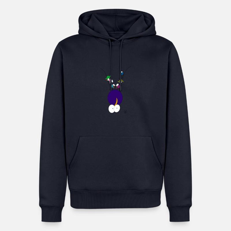 Dicker Vogel mit Freunden - Männer Premium Bio Hoodie - Navy