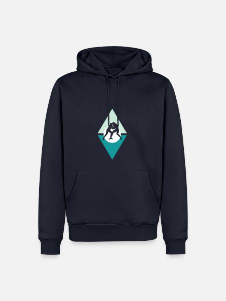 Wrestling Kampfkunst Wrestler - Männer Premium Bio Hoodie - Navy