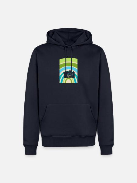 Fotografie Digitalkamera Bild - Männer Premium Bio Hoodie - Navy