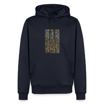 hieroglyphics Design for an old egypt enthusiast - Men’s Premium Organic Hoodie - navy - Front - Nico (187cm)