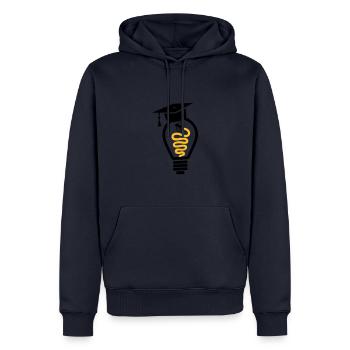 Glühbirne Doktorhut Fliege - Abschlussgeschenk - Männer Premium Bio Hoodie - Navy - Vorne - Nico (187cm)