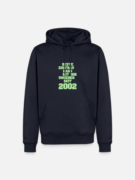 Frau 2002 - Männer Premium Bio Hoodie - Navy