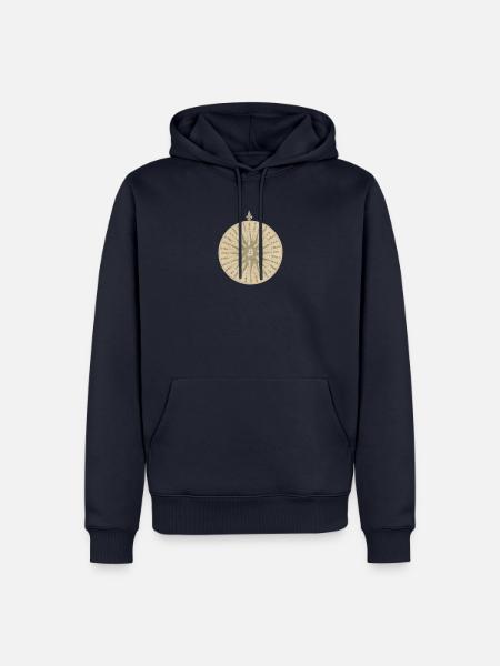 The Bitcoin Compass - Men’s Premium Organic Hoodie - navy