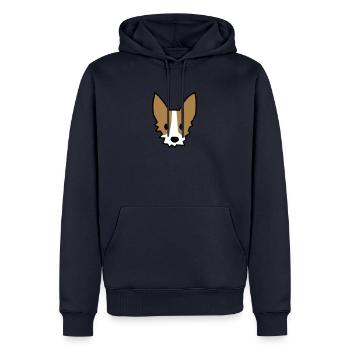 Podengo - Männer Premium Bio Hoodie - Navy - Vorne - Nico (187cm)