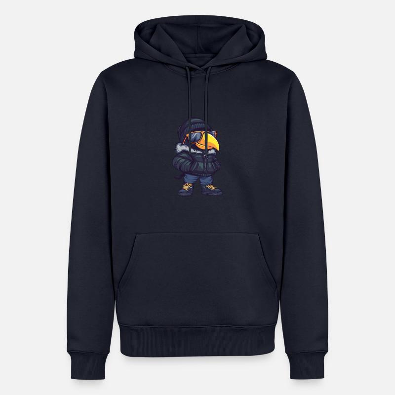 Tukan Vogel Cool Comic - Männer Premium Bio Hoodie - Navy