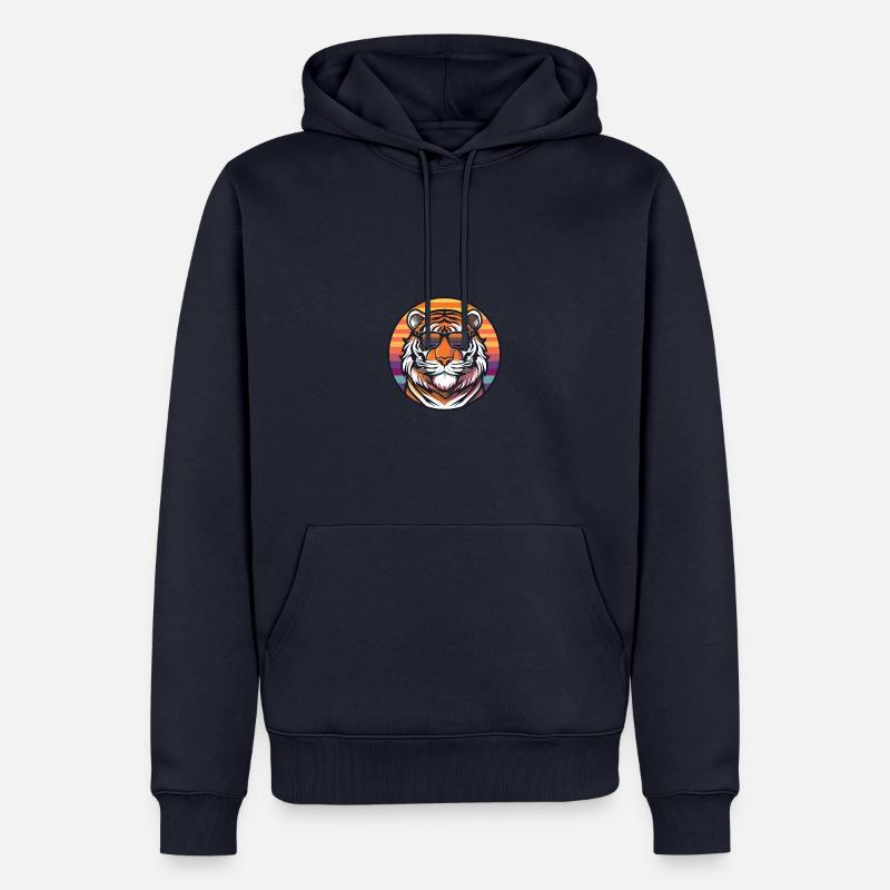 Tiger Comic Cool Été - Sweat à capuche Premium bio Homme - bleu marine