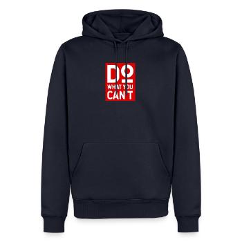 Faites ce que vous ne pouvez pas - Sweat à capuche Premium bio Homme - bleu marine - Devant - Nico (187cm)