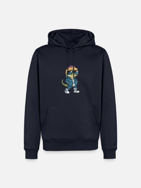 Echse Cool Comic - Männer Premium Bio Hoodie - Navy