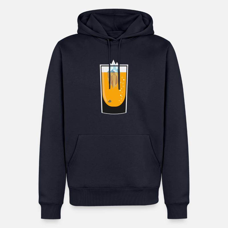 Brause auf Eis mit U-Boot - Männer Premium Bio Hoodie - Navy
