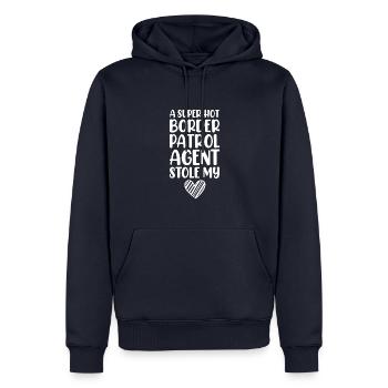 Un agent de la patrouille frontalière super sexy a volé mon cœur - Sweat à capuche Premium bio Homme - bleu marine - Devant - Nico (187cm)