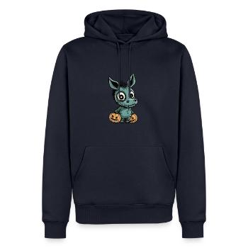 Donkey Halloween Comic Funny - Men’s Premium Organic Hoodie - navy - Front - Nico (187cm)