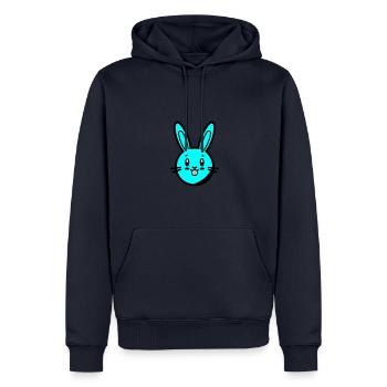 Hase Ostern - Männer Premium Bio Hoodie - Navy - Vorne - Nico (187cm)