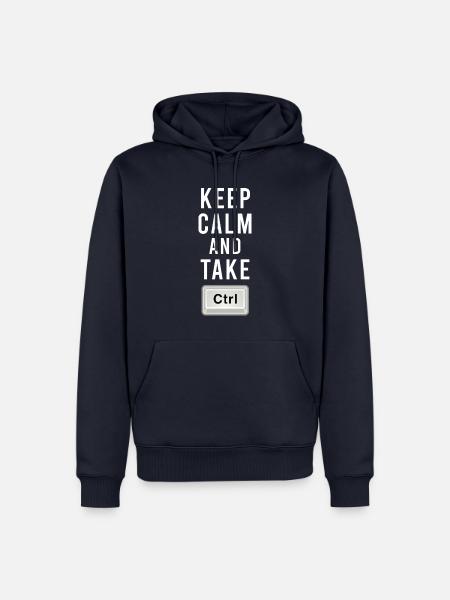 Keep Calm And Take Control - Ctrl - Programmierung - Männer Premium Bio Hoodie - Navy
