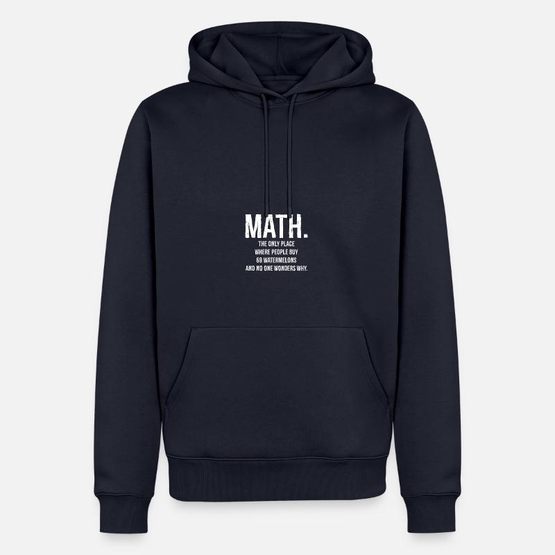 Chemise drôle math - Sweat à capuche Premium bio Homme - bleu marine