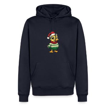 Bande dessinée de Noël de canard - Sweat à capuche Premium bio Homme - bleu marine - Devant - Nico (187cm)