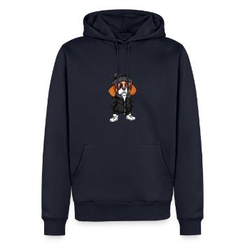 Beagle Dog Cool Comic - Men’s Premium Organic Hoodie - navy - Front - Nico (187cm)