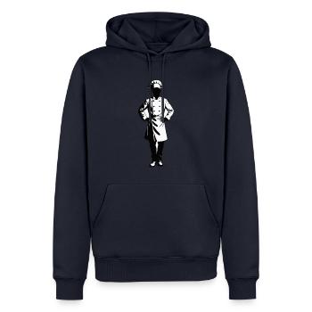 Chef Koch - Hobby / Job Sticker - Männer Premium Bio Hoodie - Navy - Vorne - Nico (187cm)