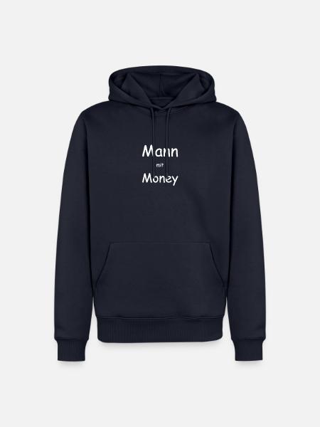 Mann mit Money - Männer Premium Bio Hoodie - Navy