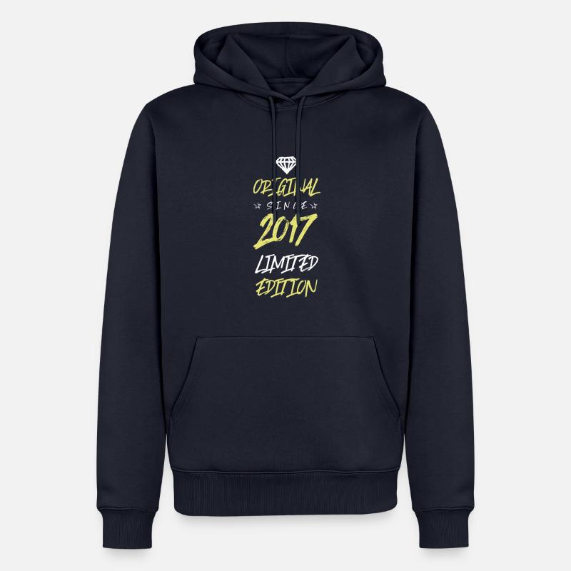 Édition limitée 2017 - Sweat à capuche Premium bio Homme - bleu marine