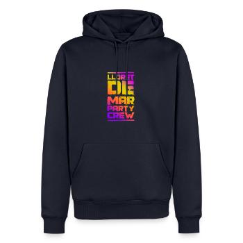 Lloret De Mar Party Crew Bunt - Männer Premium Bio Hoodie - Navy - Vorne - Nico (187cm)