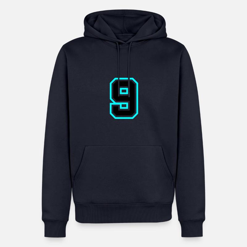 Symbole à 9 chiffres - Sweat à capuche Premium bio Homme - bleu marine