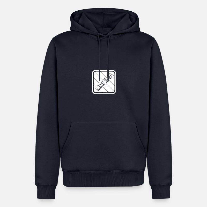 Cadeau pour Marina - Sweat à capuche Premium bio Homme - bleu marine