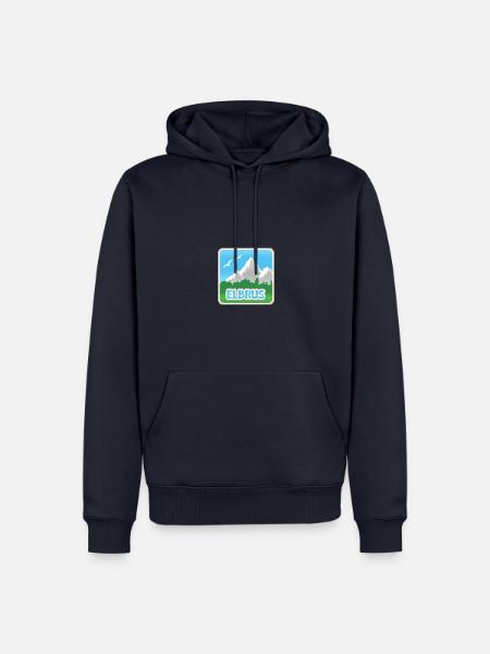 Elbrus als Bergsport - Männer Premium Bio Hoodie - Navy