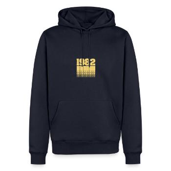 Geboren 1982 - Männer Premium Bio Hoodie - Navy - Vorne - Nico (187cm)