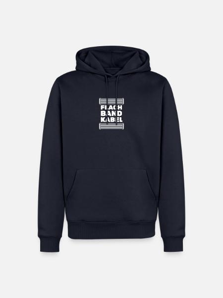 Flachbandkabel - Männer Premium Bio Hoodie - Navy
